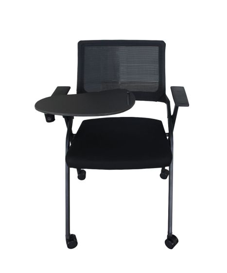 Folding Heavy Duty Chair with Wheels & Foldable Arm Tablet for Home | School | Study Chair - COOLBABY