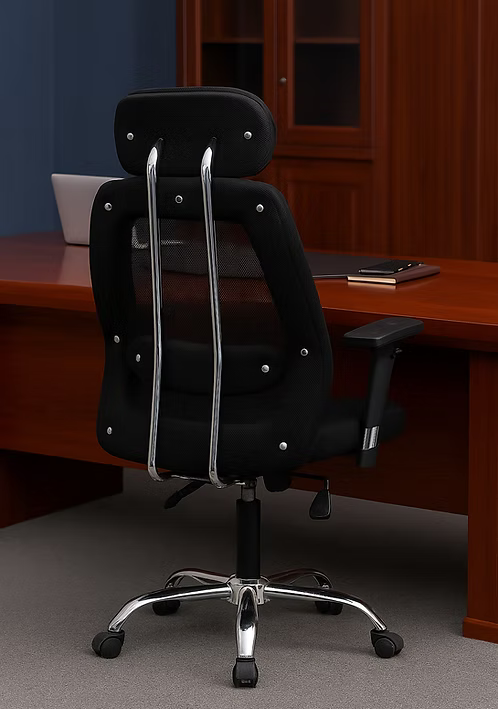 Ergonomic Mesh Office Chair with Lumbar Support & High-Density Foam Seat