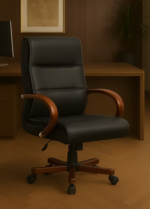 Ergonomic Steel Frame Office Chair with High Density Foam & Anti-Shock Mechanism