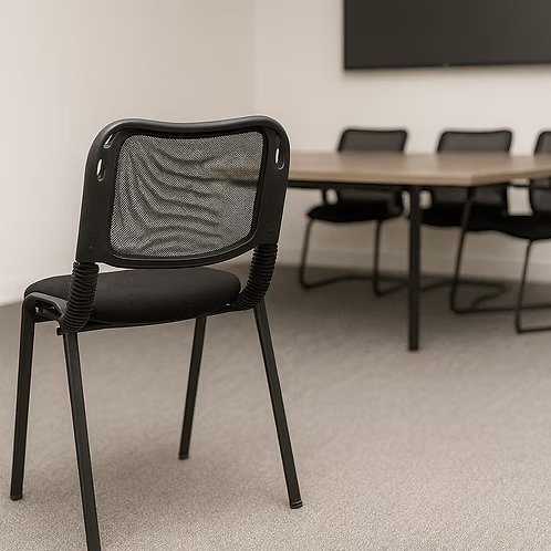 Mesh Conference Chair with Fabric Upholstery & Sturdy Steel Frame