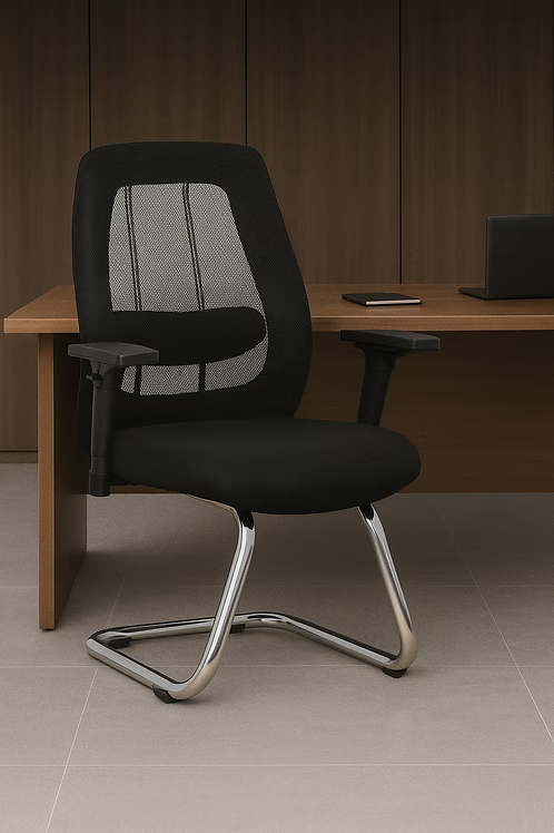 Waiting Chair with High-Density Foam & Steel Base | Reception & Office Seating