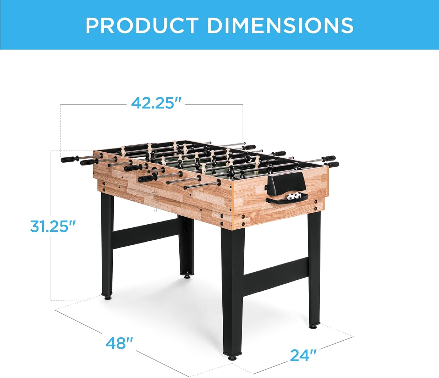 2x4ft 10-in-1 Multi-function Combo Game Table Set Foosball Table for Home, Game Room - COOLBABY