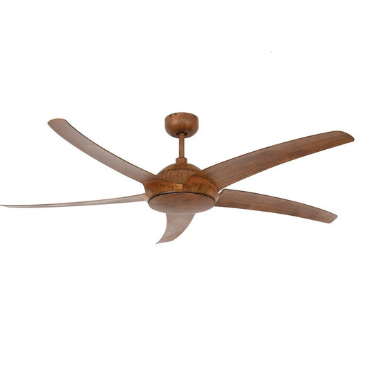 5 Blades Ø142 Ceiling Fan With Wall Control Included - Koa Color - COOLBABY