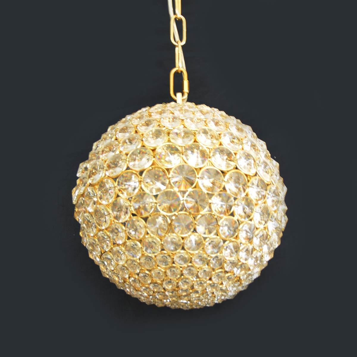 Luxury Crystal Ball Chandelier With a Round Shape 24 A - Gold - COOLBABY