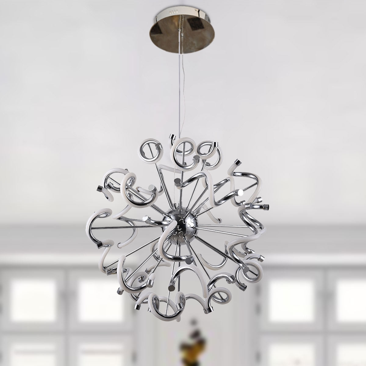 Modern Hanging Light LED75Watts - Chrome - COOLBABY