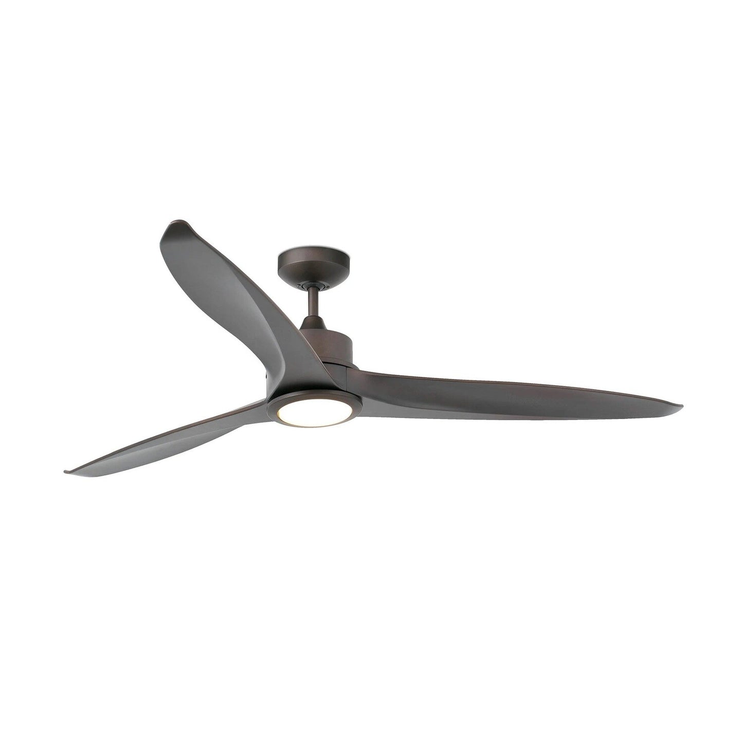 Dark Brown Ceiling Fan Ø152cm Light Integrated And Remote Control Included - COOLBABY