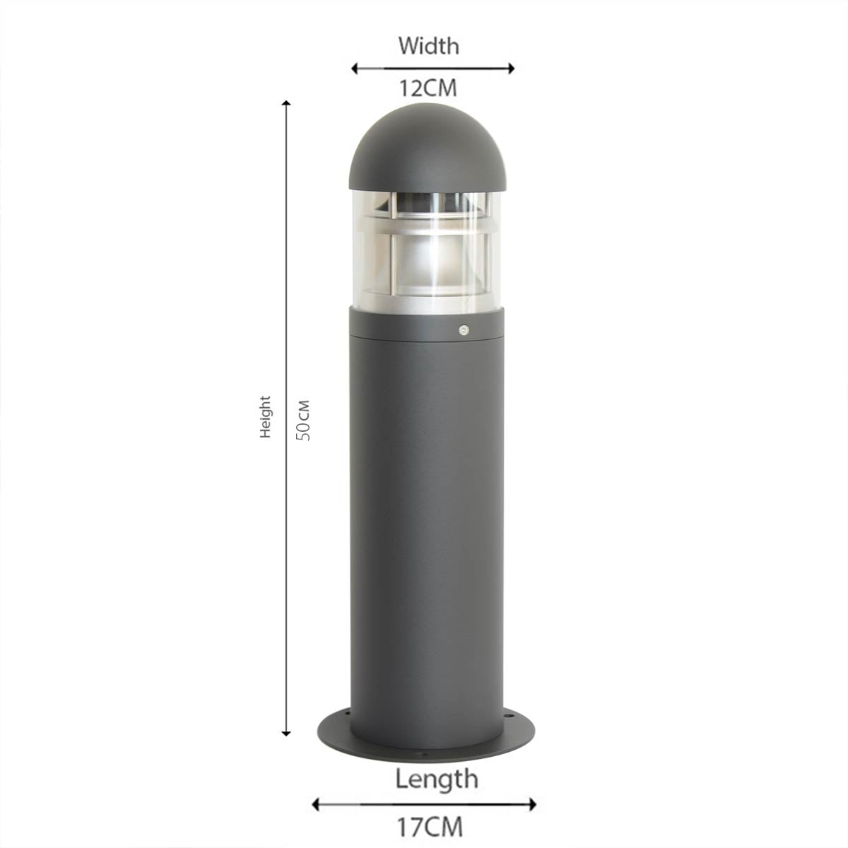 Bollard Light 50cm IP54 - Graphite - COOLBABY