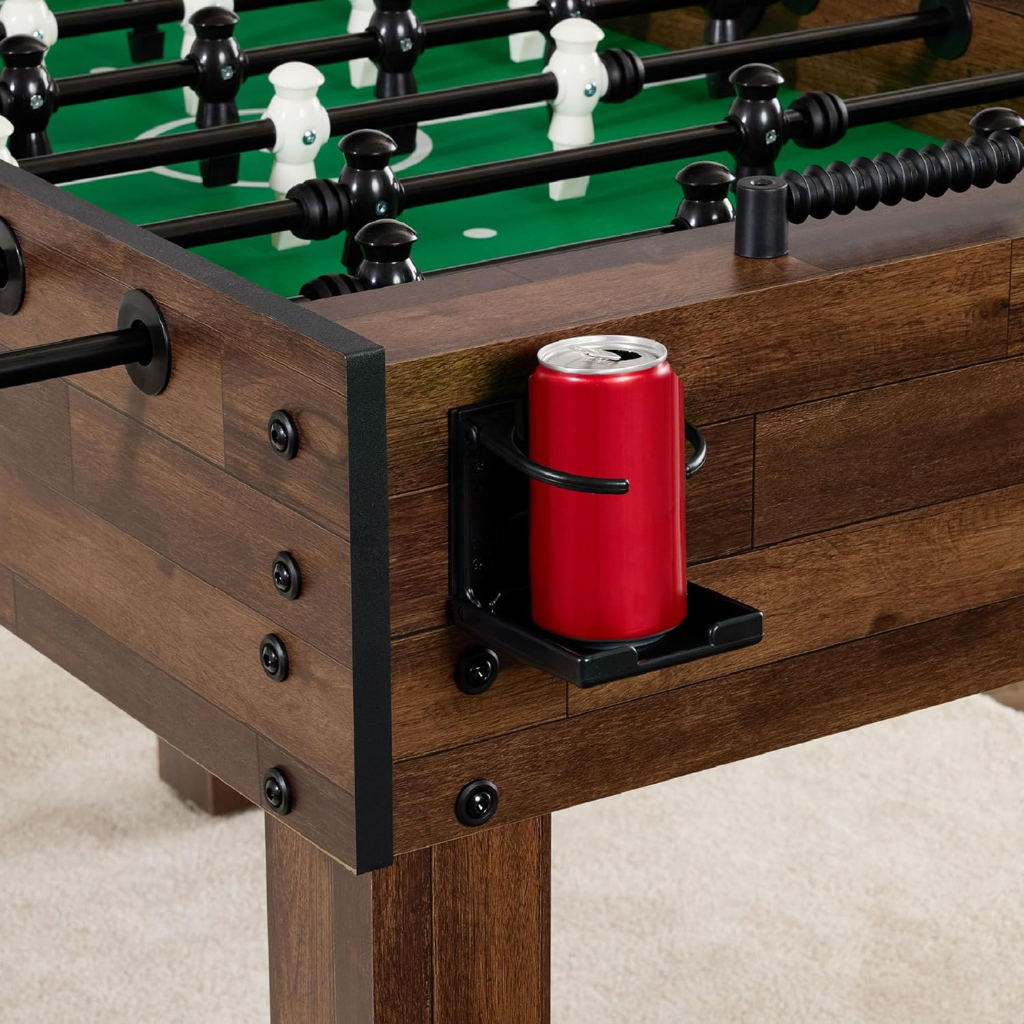 54 Inch Regulation Foosball Table for Home, Game Room - Includes 2 Balls, 2 Cup Holders - COOLBABY