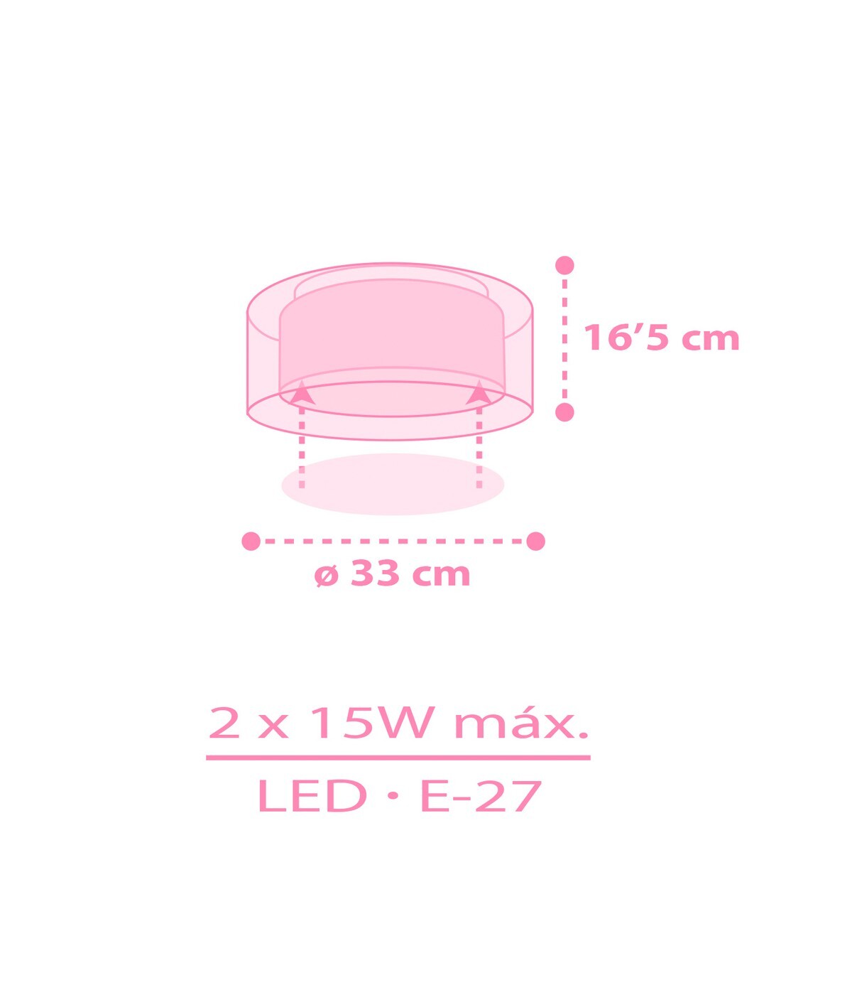 Children's Ceiling Lamp, Pink Unicorn Print That Glows In The Dark - COOLBABY