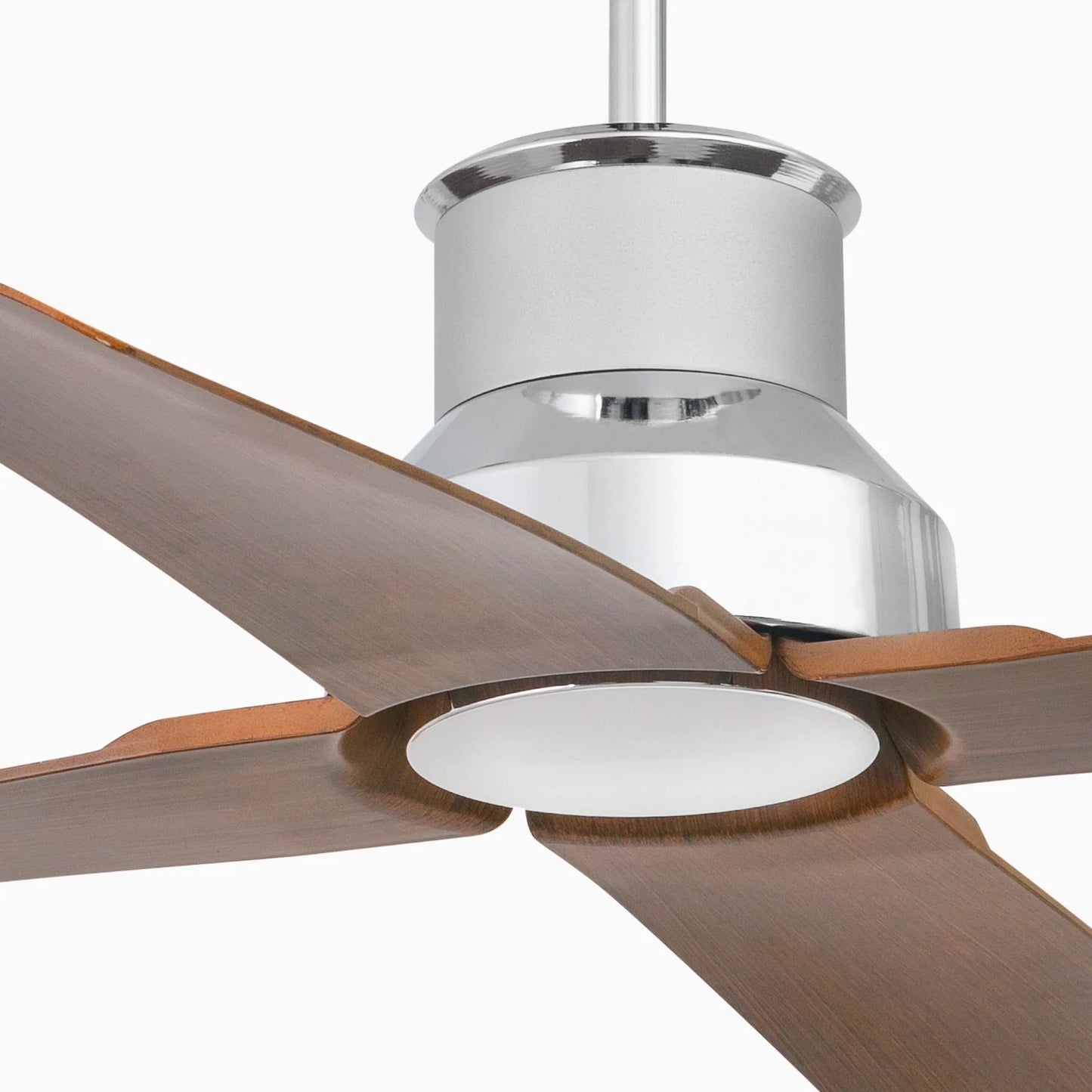 Fan Ø 127CM Ceiling Fan Chrome/Brown With Remote Control Included - COOLBABY