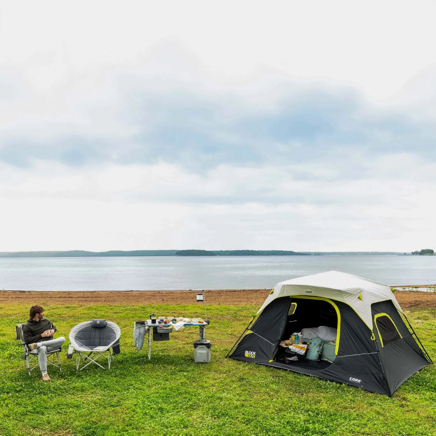 COOLBABY 6-Person Instant Cabin Tent with Blockout Technology – Fast Setup, Weather-Resistant - COOLBABY