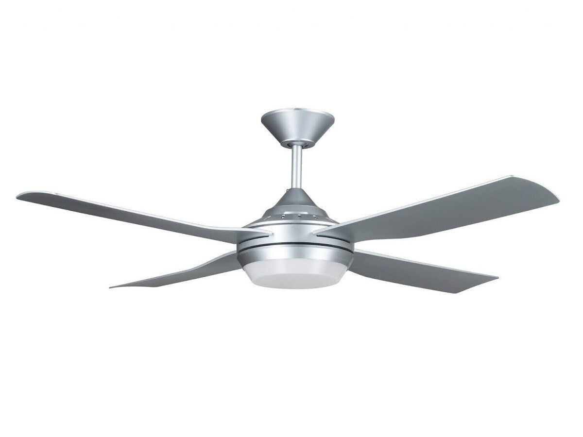 Silver Ceiling Fan Ø132 cm Light Integrated And Remote Control Included - COOLBABY