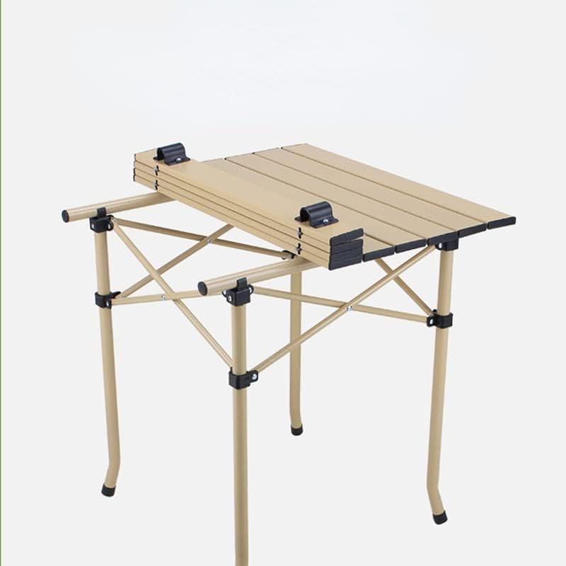 COOLBABY Convenient Style BBQ Camping Camping Picnic Table and Chair Combination Outdoor Folding Egg Roll Table and Chair Set 92 * 55 * 54 - COOLBABY