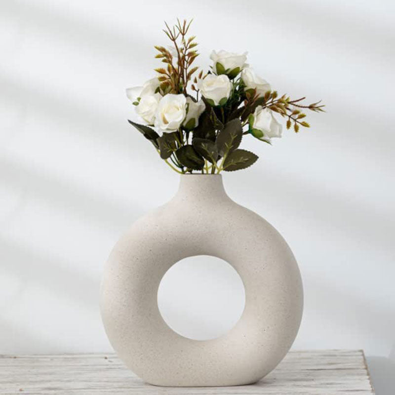 COOLBABY LZM124 Creative Ceramic Vase,for Elegant Home Décor,Living Room Centerpiece Flower Vase,Gifting - COOL BABY