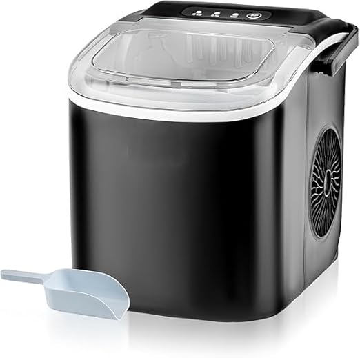 Compact Ice Maker (9-Cube, 1.1L, 105W) - COOLBABY