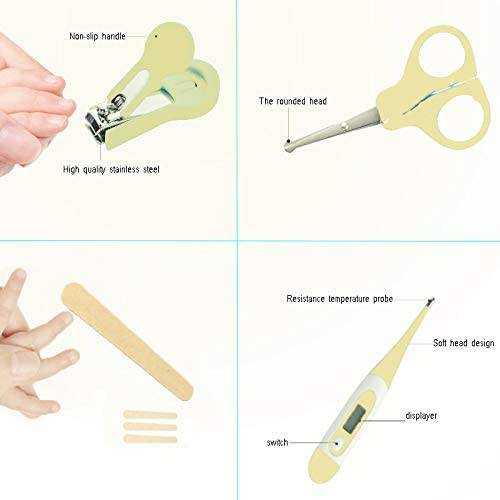 Coolbaby WHD1274 Baby Nail Kit, 8 Pieces Newborn Baby Healthcare Kit (Yellow) - COOL BABY