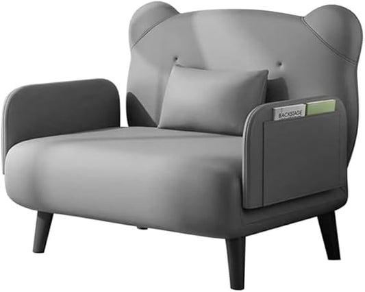 COOLBABY Sofa Bed Tri-fold Sofa Bed with Adjustable Backrest and Pillows, Lounge Chair for Outdoor, Indoor, Home and Office, Comfortable Sleeper (Gray)
