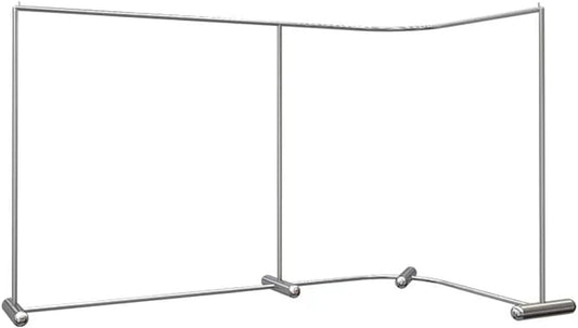 Clothing Store Display Stand, Stainless Steel Corner Middle Island Rack - Clothes Hanger - COOLBABY