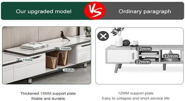 Living Room Modern Shelf Storage Cabinet Table 220 CM - COOLBABY