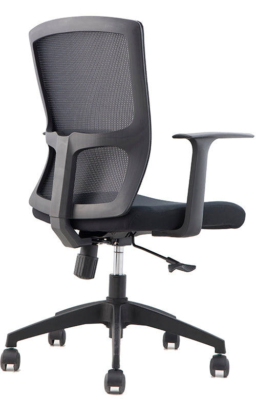 Medium Back Swivel Office Chair - Black - COOLBABY