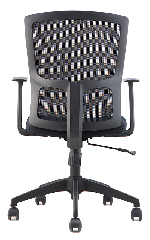 Medium Back Swivel Office Chair - Black - COOLBABY