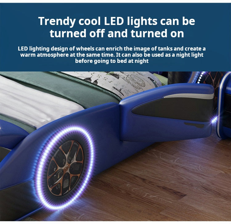 COOLBABY ZLJ1130 Children's Bed Boys Bed Car Style Single Bed - COOLBABY