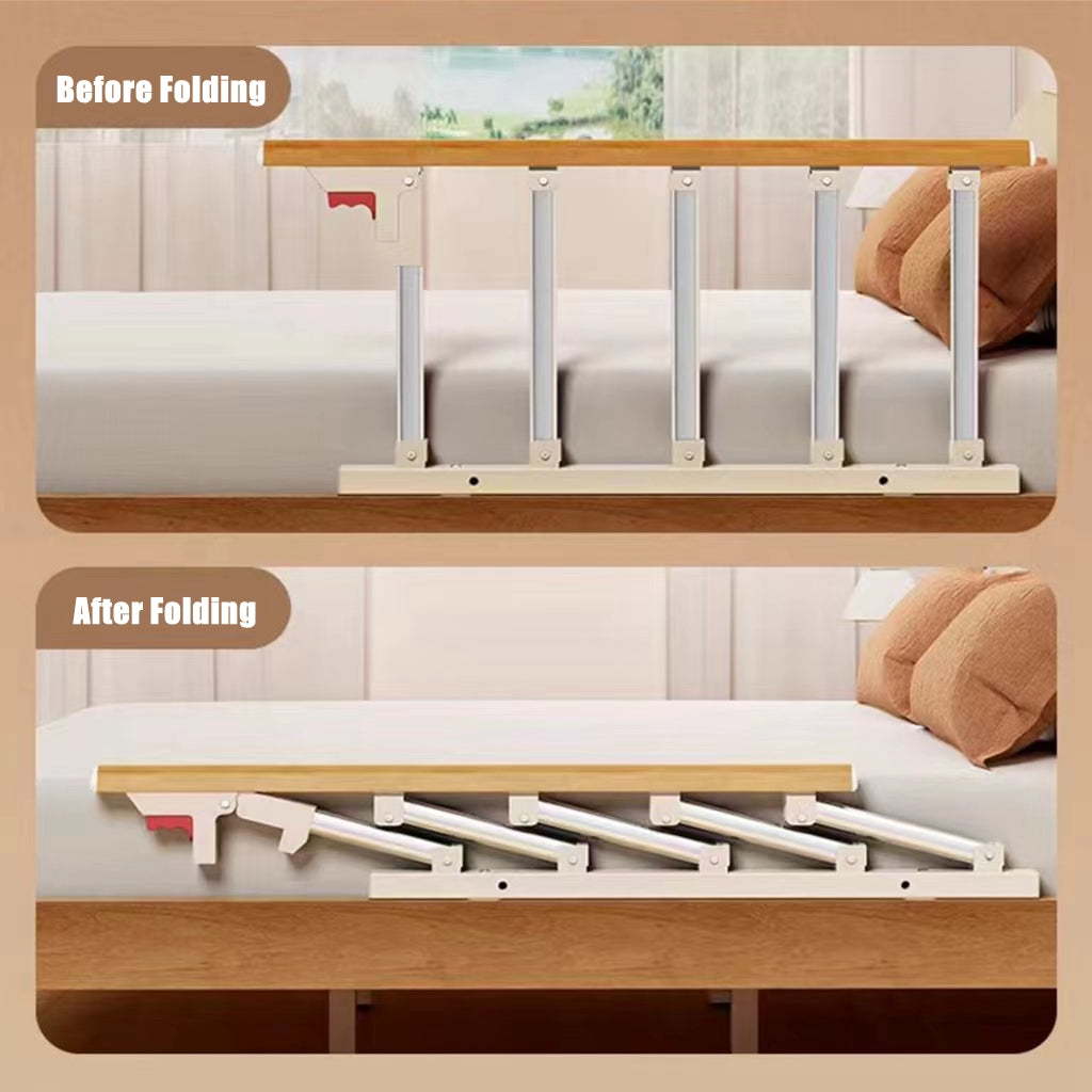 COOLBABY SSZ1003 Bed Rails For The Elderly Safety Foldable Bedside Armrests Auxiliary Handles Foldable Bed Crutches Guardrails For The Elderly Adjustable Railings Anti-fall Sleep Bumpers - COOLBABY