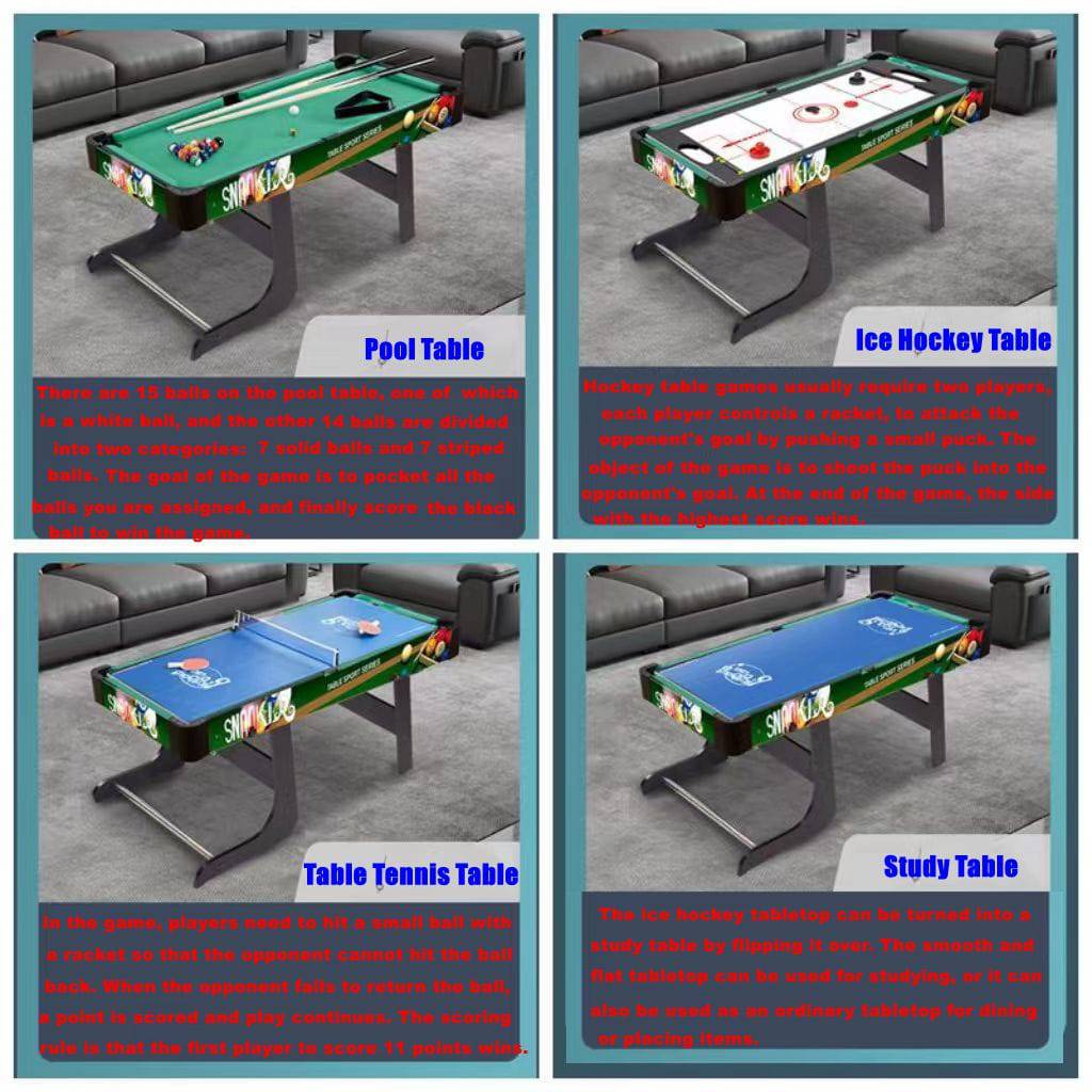 COOLBABY ZLJ40 4 in 1 Multifunctional Folding Pool Table - COOL BABY