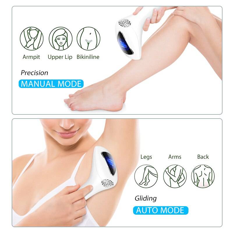 COOLBABY XQQ-JGTMY Professional Laser Hair Removal IPL Female Epilator Painless Pulsed Light Women Leg Depilatory Device for Facial Body Bikini - COOL BABY