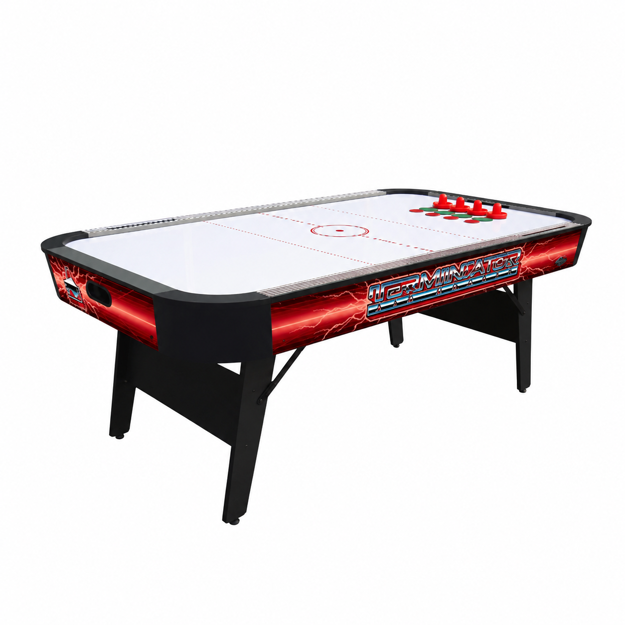 Rais 7FT Air Hockey Table with Overhead Electronic Scoreboard | Regulation Size Game Table