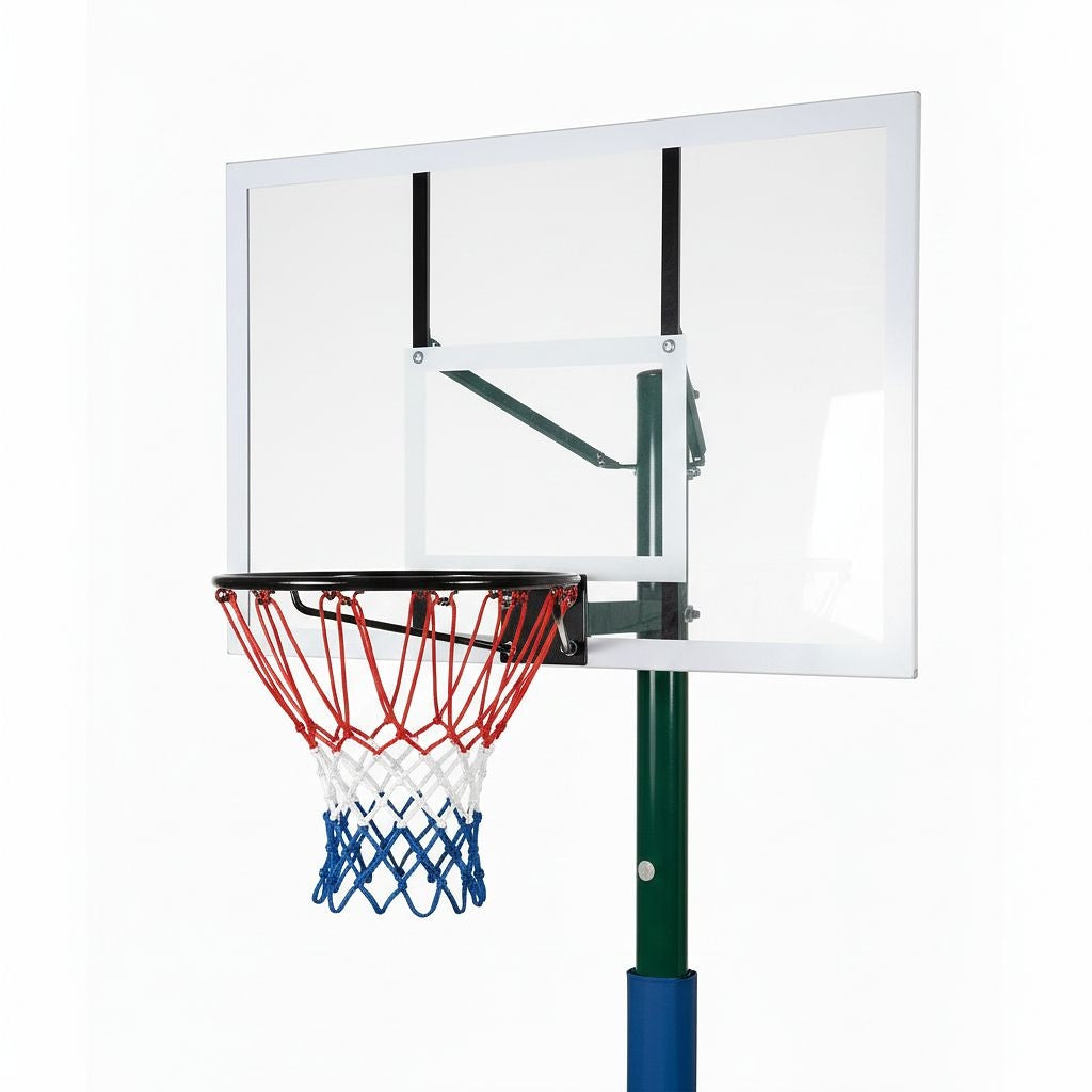 Adjustable Basketball Hoop Set with Clear Backboard | Portable Outdoor Basketball Stand