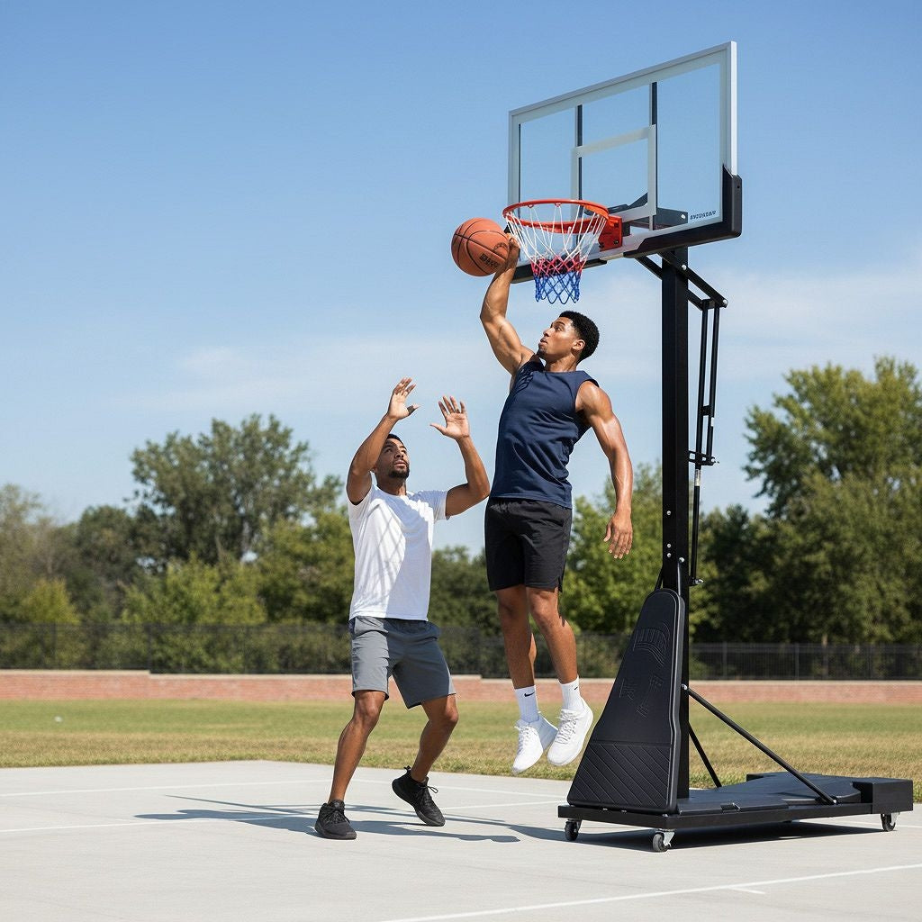 Heavy-Duty Adjustable Basketball Hoop | 136cm Backboard & 130kg Steel Base