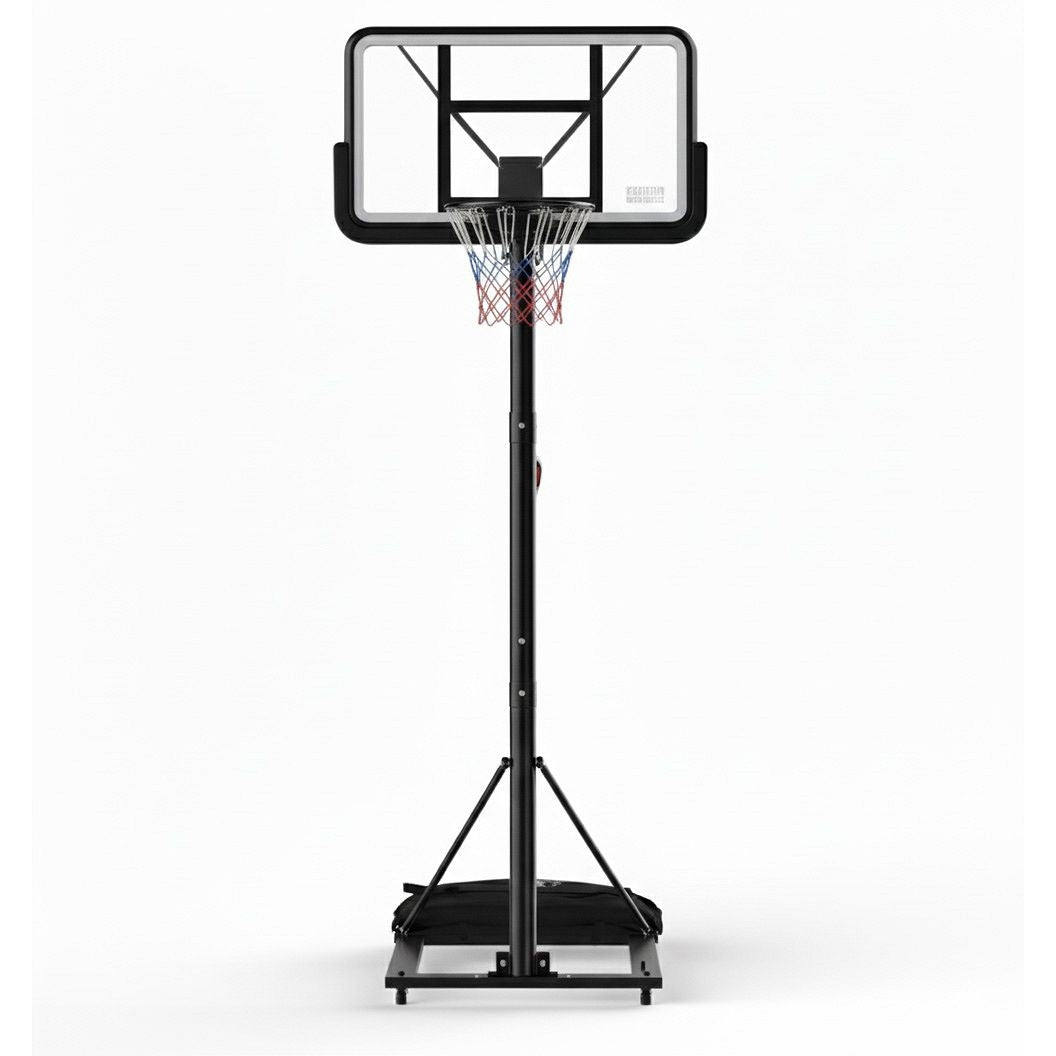 Adjustable Basketball Hoop with Polycarbonate Backboard | Outdoor Steel Basketball System