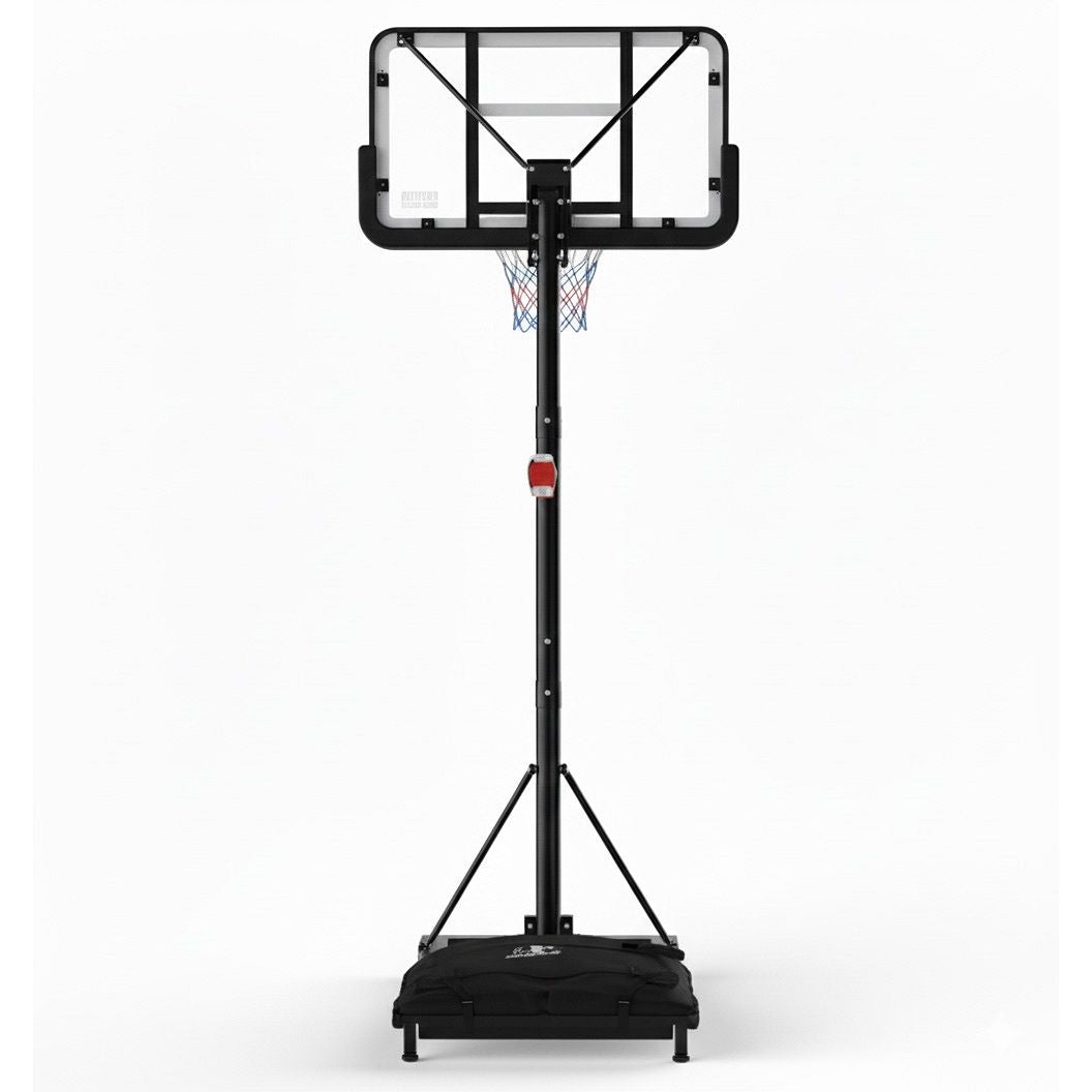 Adjustable Basketball Hoop with Polycarbonate Backboard | Outdoor Steel Basketball System