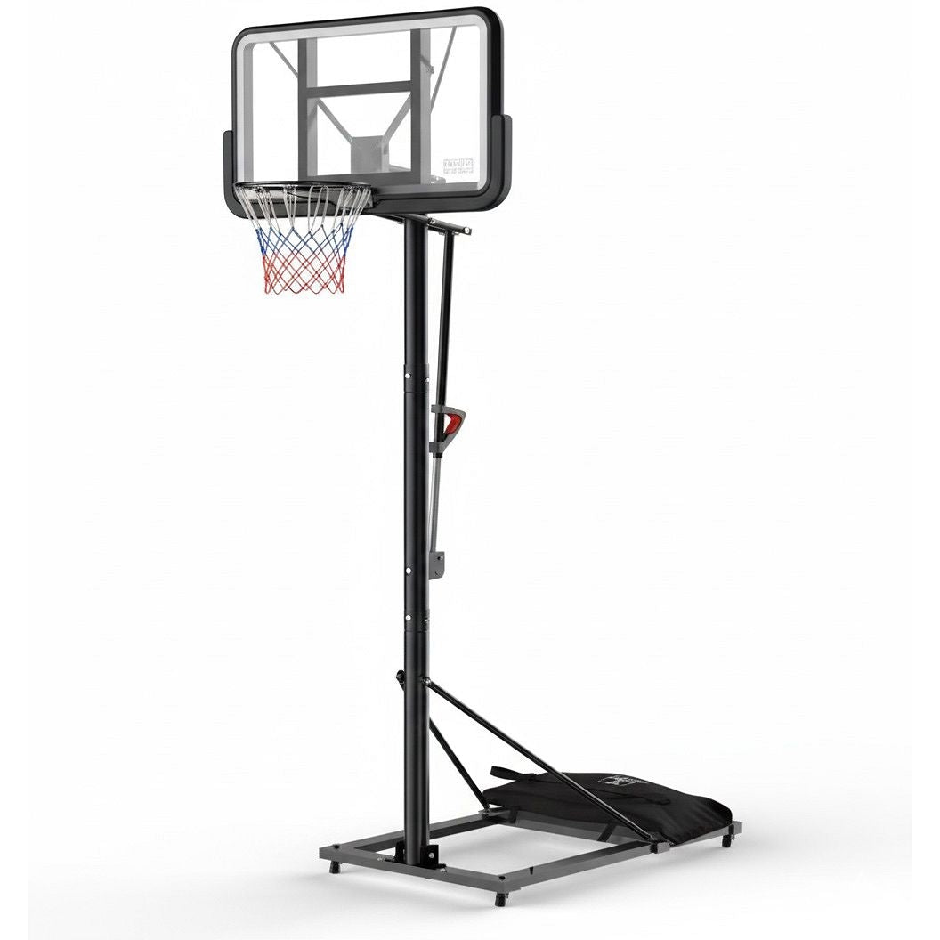 Adjustable Basketball Hoop with Polycarbonate Backboard | Outdoor Steel Basketball System
