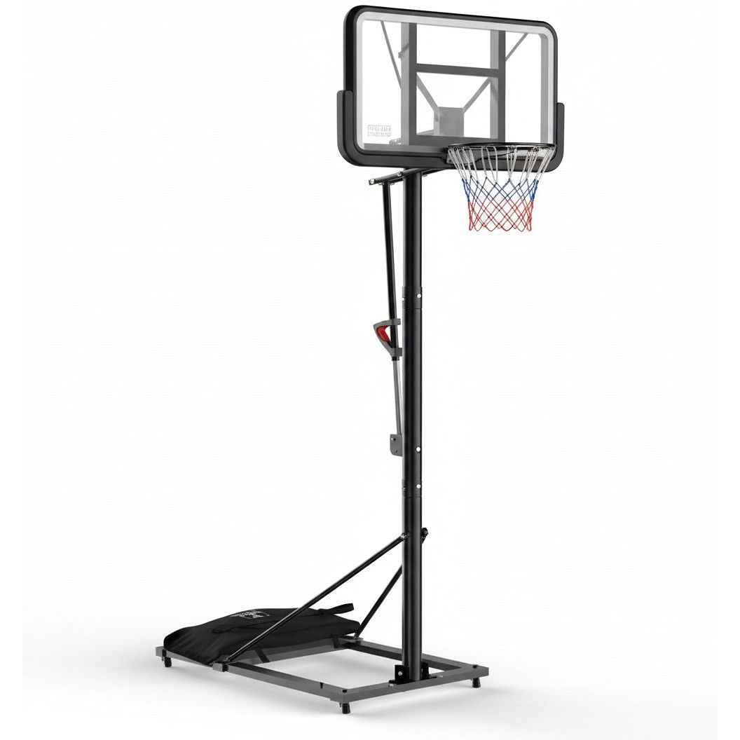 Adjustable Basketball Hoop with Polycarbonate Backboard | Outdoor Steel Basketball System
