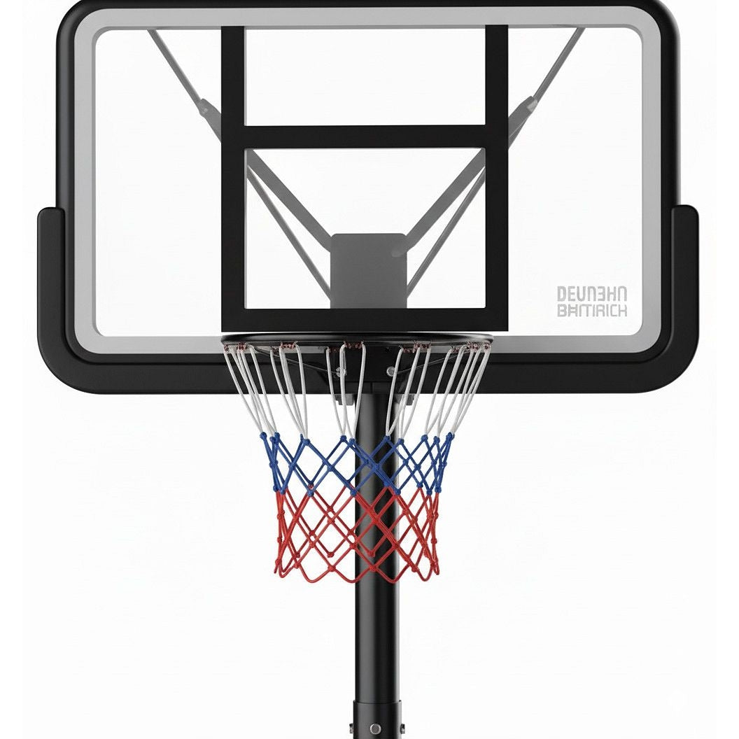 Adjustable Basketball Hoop with Polycarbonate Backboard | Outdoor Steel Basketball System