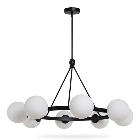 8-Piece Pendant Lamp Set, Black - COOLBABY
