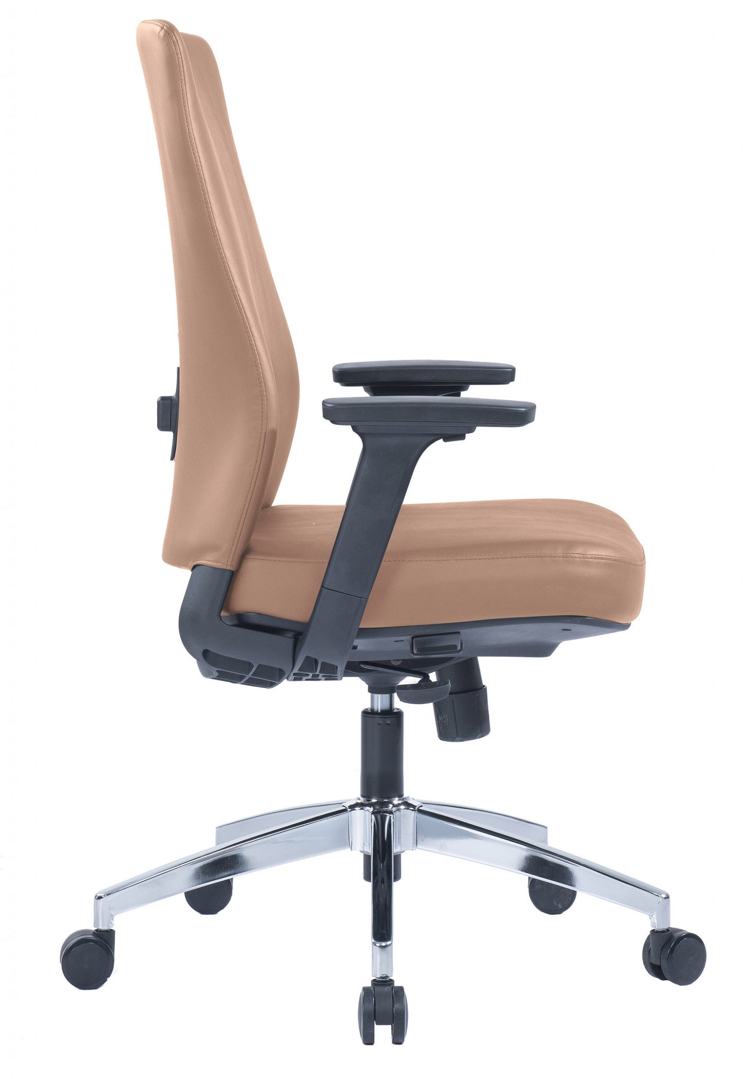 High Back Ergonomic PU Chair, Office Chair - Brown - COOLBABY