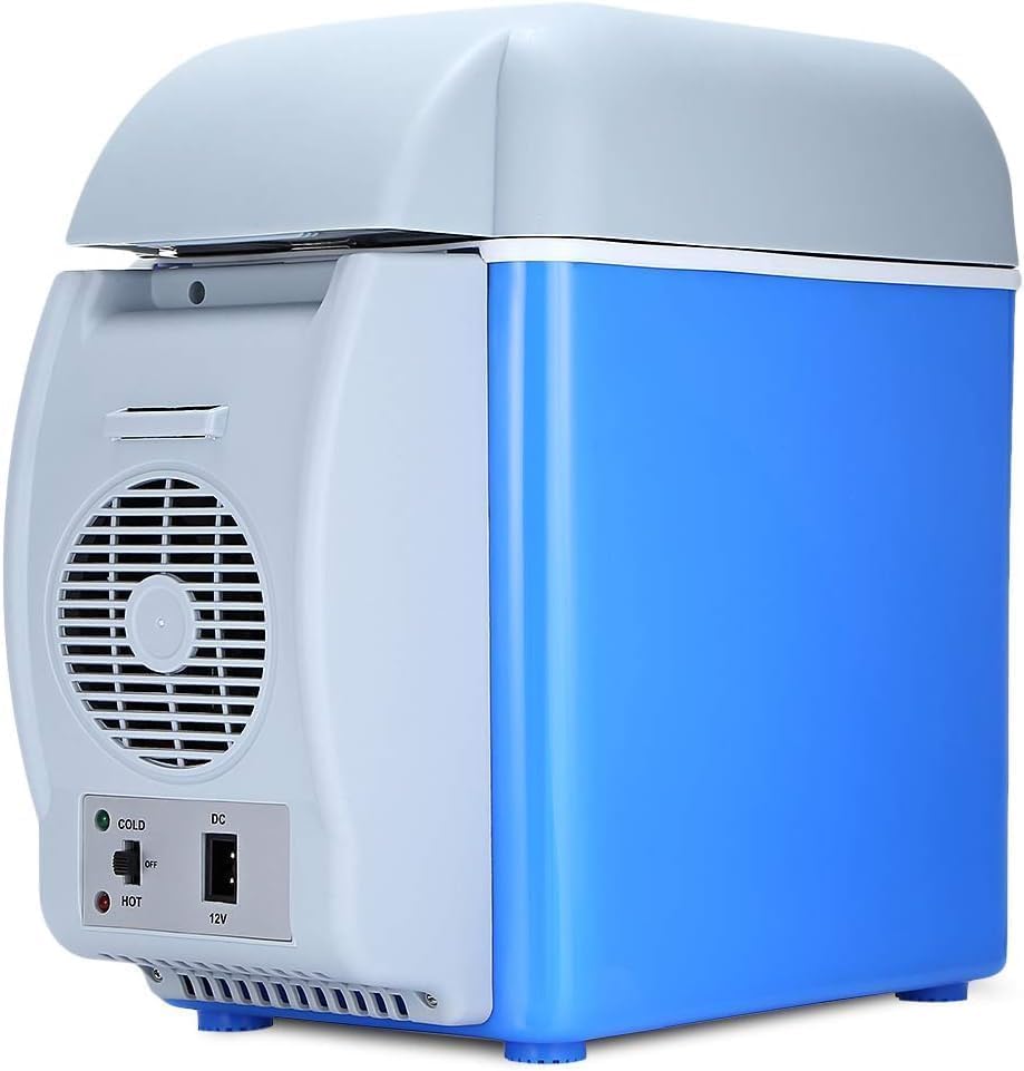 Premium quality Car Portable Mini Fridge with 12V DC 7.5 L Car fridge Portable Refrigerator Freezer Fridge Cooler For Car, RV, Fishing, Camping, Travel, Outdoor or Home Use, with Straps - COOLBABY