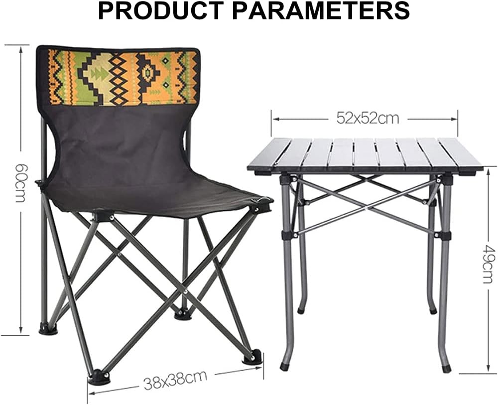 COOLBABY Outdoor Camping Folding Table and Chair Set,5pcs With Outer Bag,for Camping,Sporting Events, Beach,Travel,Backyard,Patio,etc - COOL BABY