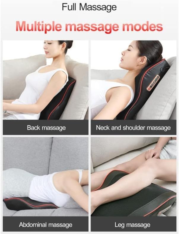 Back & Neck Massager with Cervical Spine Pillow Soothing Relief for Neck Waist Shoulder Lumbar and Full Body Muscle Pain Perfect for Chairs and Cars Cushion - COOLBABY