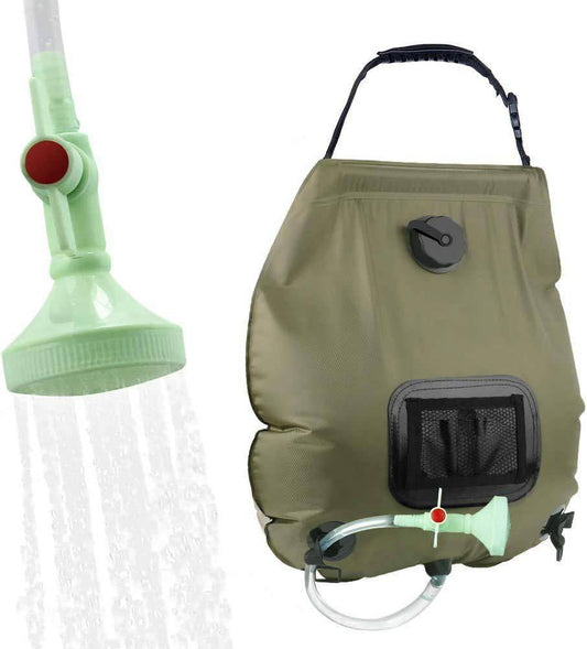 COOLBABY LZM-HWMYD Solar Shower Bag,20L Solar Heating Camping Shower Bag with Removable Hose and On-Off Switchable Shower Head for Camping Beach Swimming Outdoor Traveling Hiking - COOL BABY