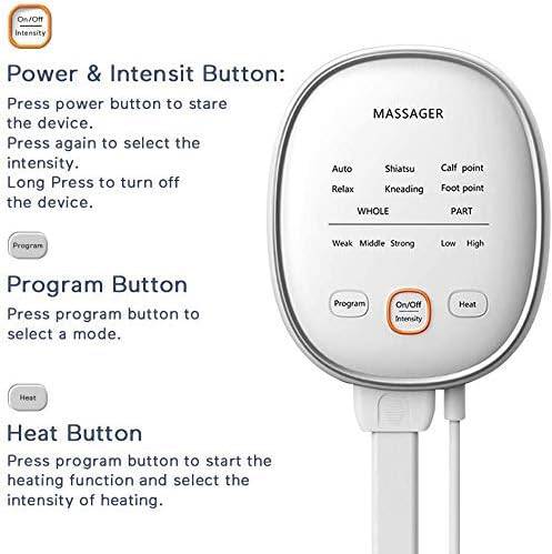 COOLBABY Leg Air Compression Massager,Electric Leg Massager Vibration Hot Compress,Foot and Calf Circulation Compression and Relaxation,6 Modes 3 Intensities - COOL BABY