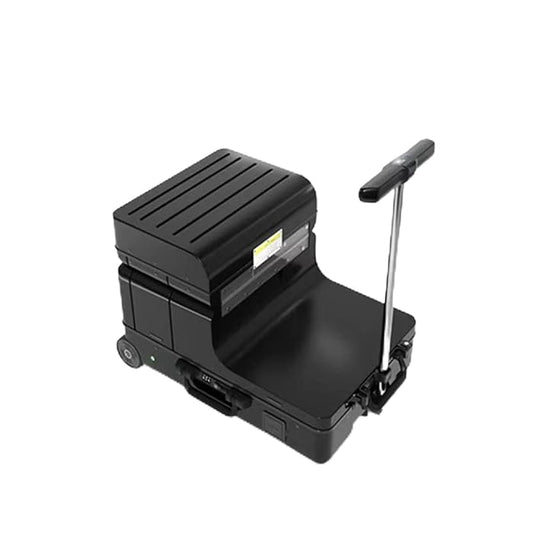 20 Inch Electric Luggage Multi-Functional Trolley Suitcase - Black, Smart Riding Boarding Box - COOLBABY