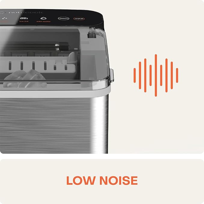 Portable Ice Maker, Bullet-Shaped Ice, Self-Cleaning (White) - COOLBABY