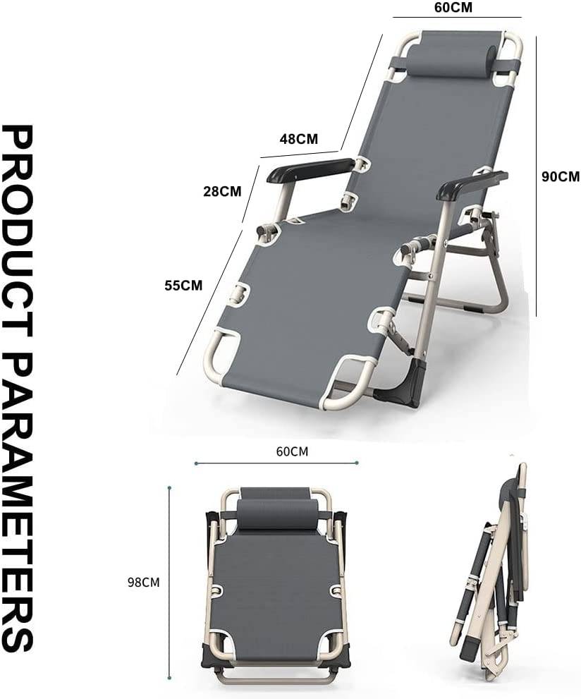 COOLBABY Portable Folding Recliner,Lounge Chair,Outdoor Camping Folding Deck Chair,Household Leisure Noon Break Chair - COOL BABY