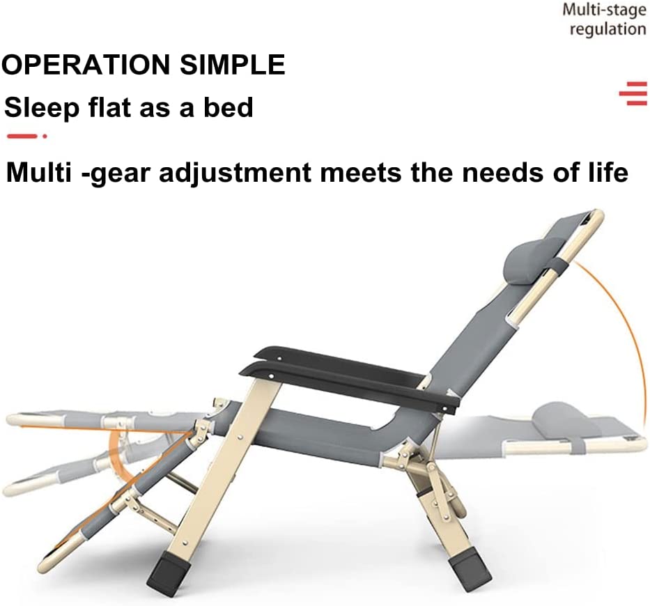 COOLBABY Portable Folding Recliner,Lounge Chair,Outdoor Camping Folding Deck Chair,Household Leisure Noon Break Chair - COOL BABY