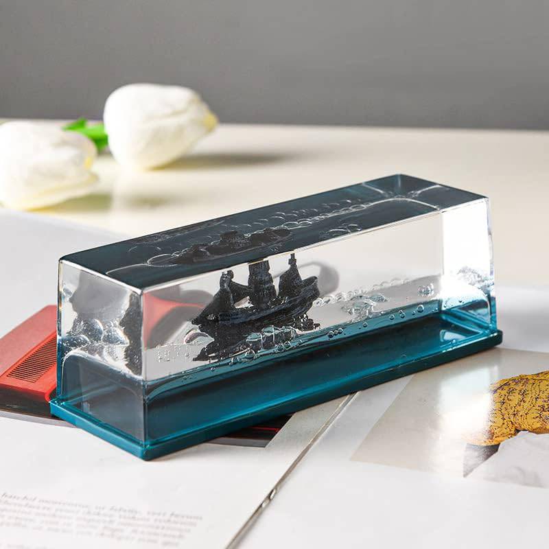 Coolbaby WSTT669 Cruise ship drift boat decoration with lights and shooting effects, blue, white - COOL BABY