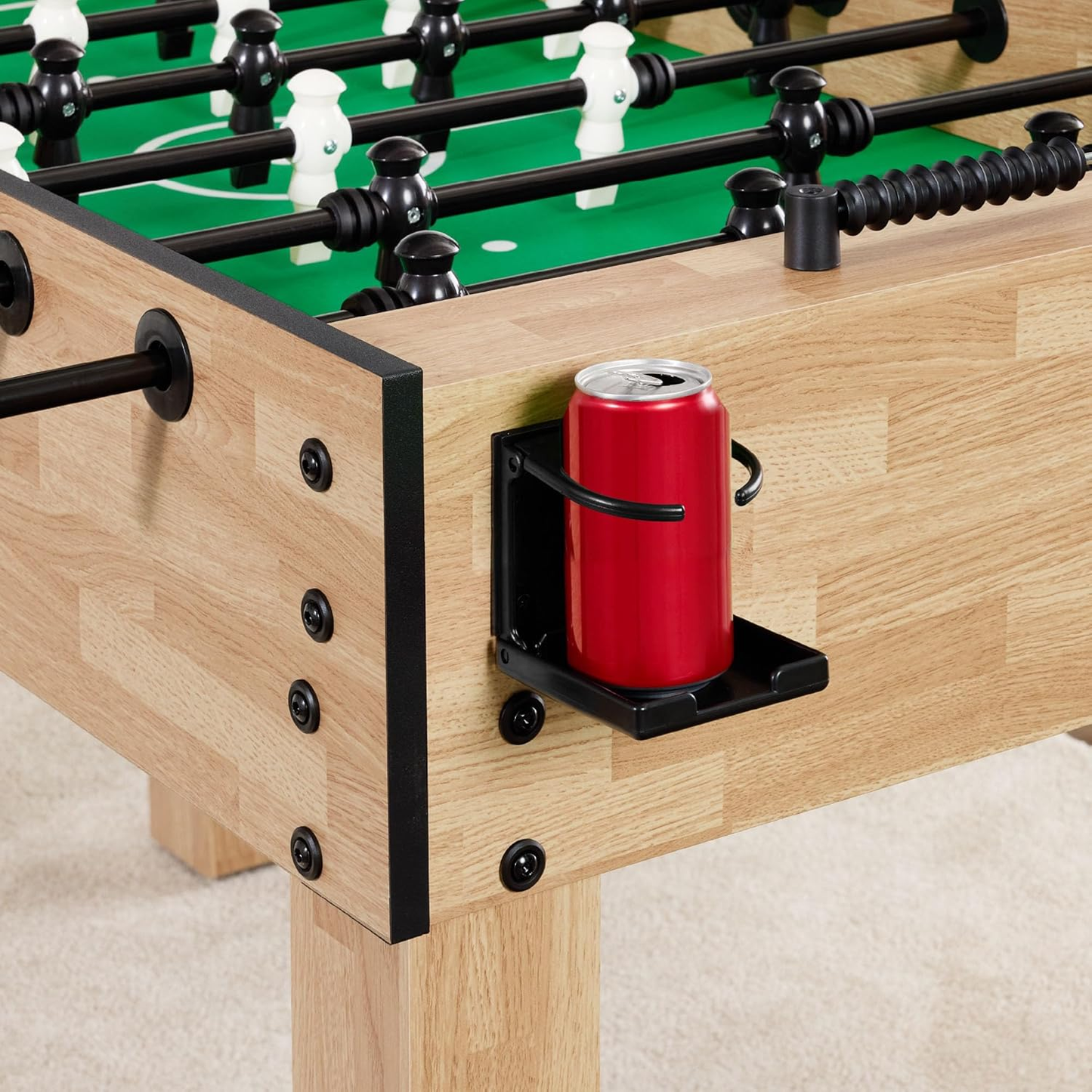 54 Inch Regulation Foosball Table for Home, Game Room - Includes 2 Balls, 2 Cup Holders - COOLBABY